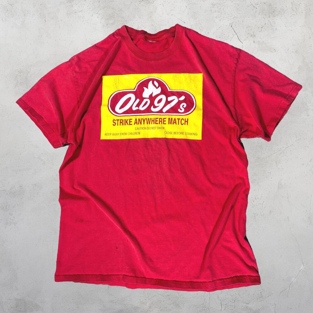 🔥 Vintage Style Old 97's Strike Anywhere Match Red Graphic Tee ⚡